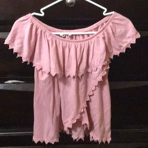 Pink short sleeve shirt